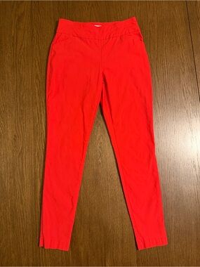 EUC Versona Red Slim Straight-Leg Pants